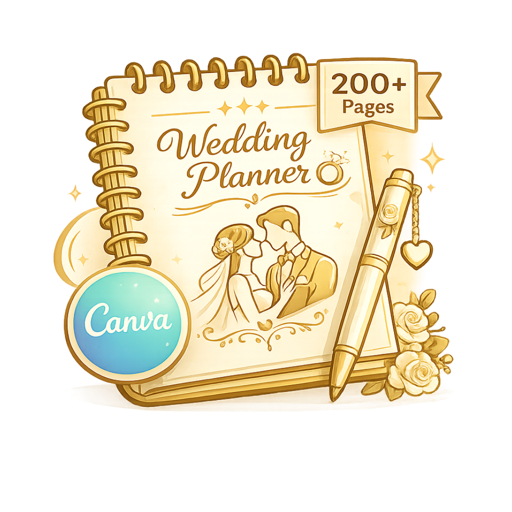 Canva 200+ pages Wedding Planner
